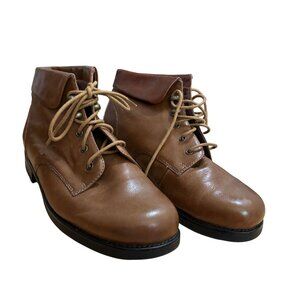 Earth Shoes Brown Leather Ankle Boots
